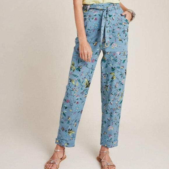 Anthropologie Pants - Anthropologie Victoria Floral Cargo Pants in Color Victorian Garden